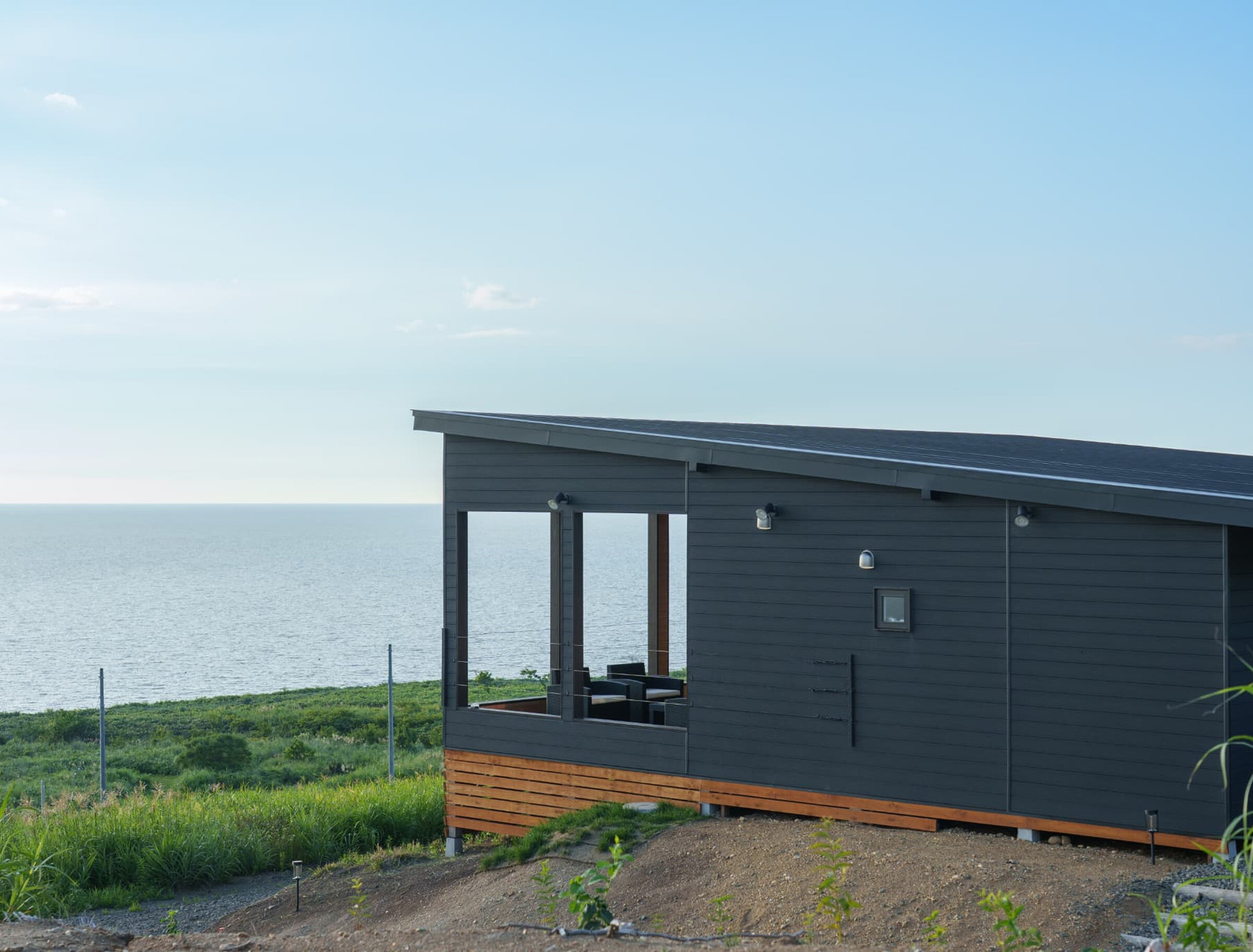 朝の海と空の眺め