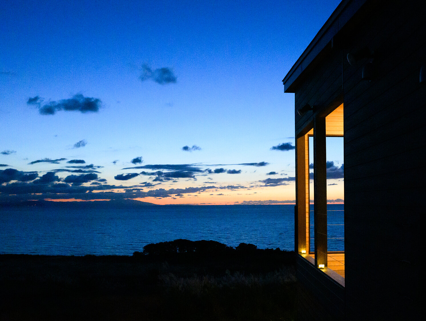 オレンジ色の夕焼け