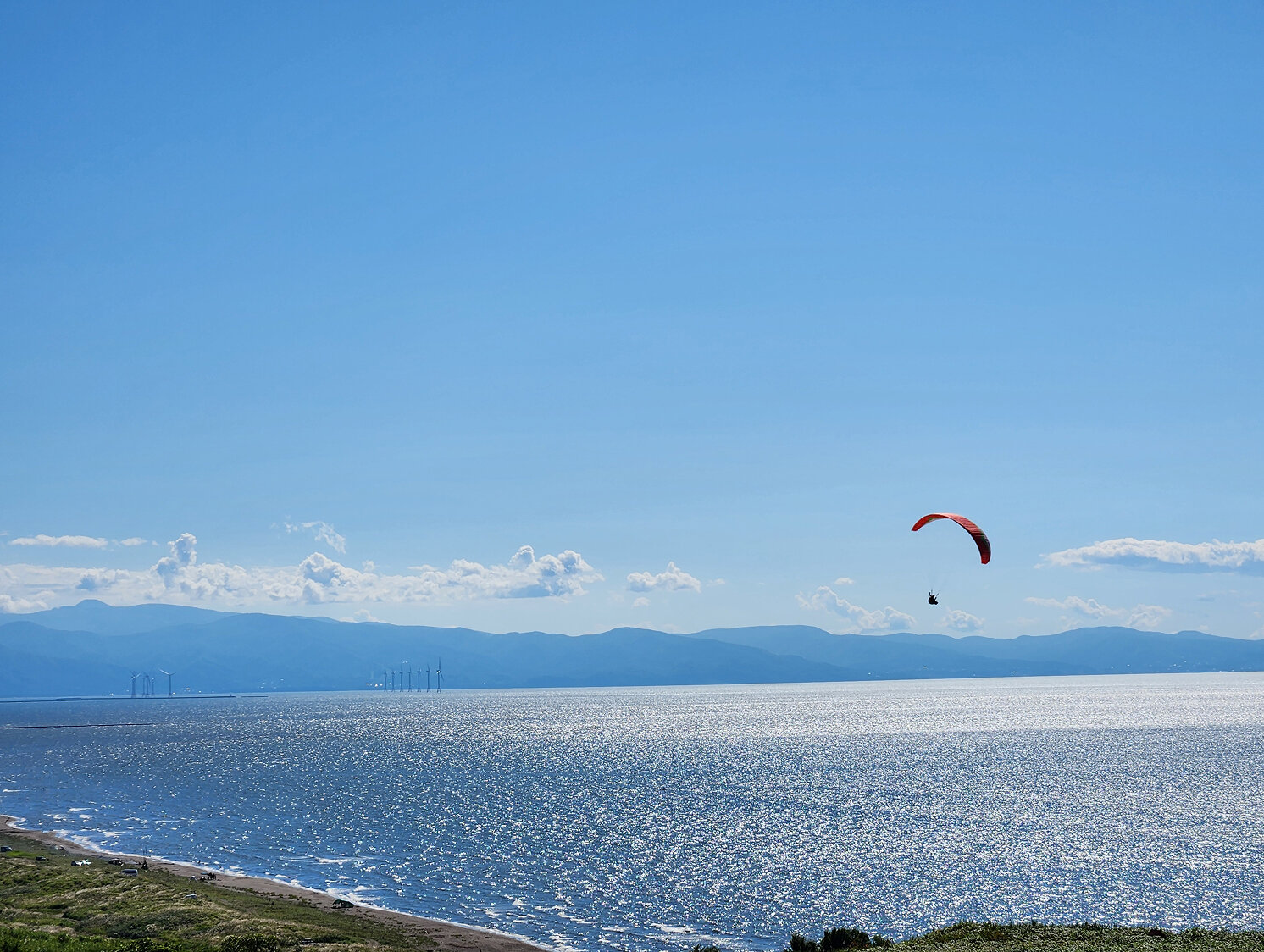夕焼けに染まる空
